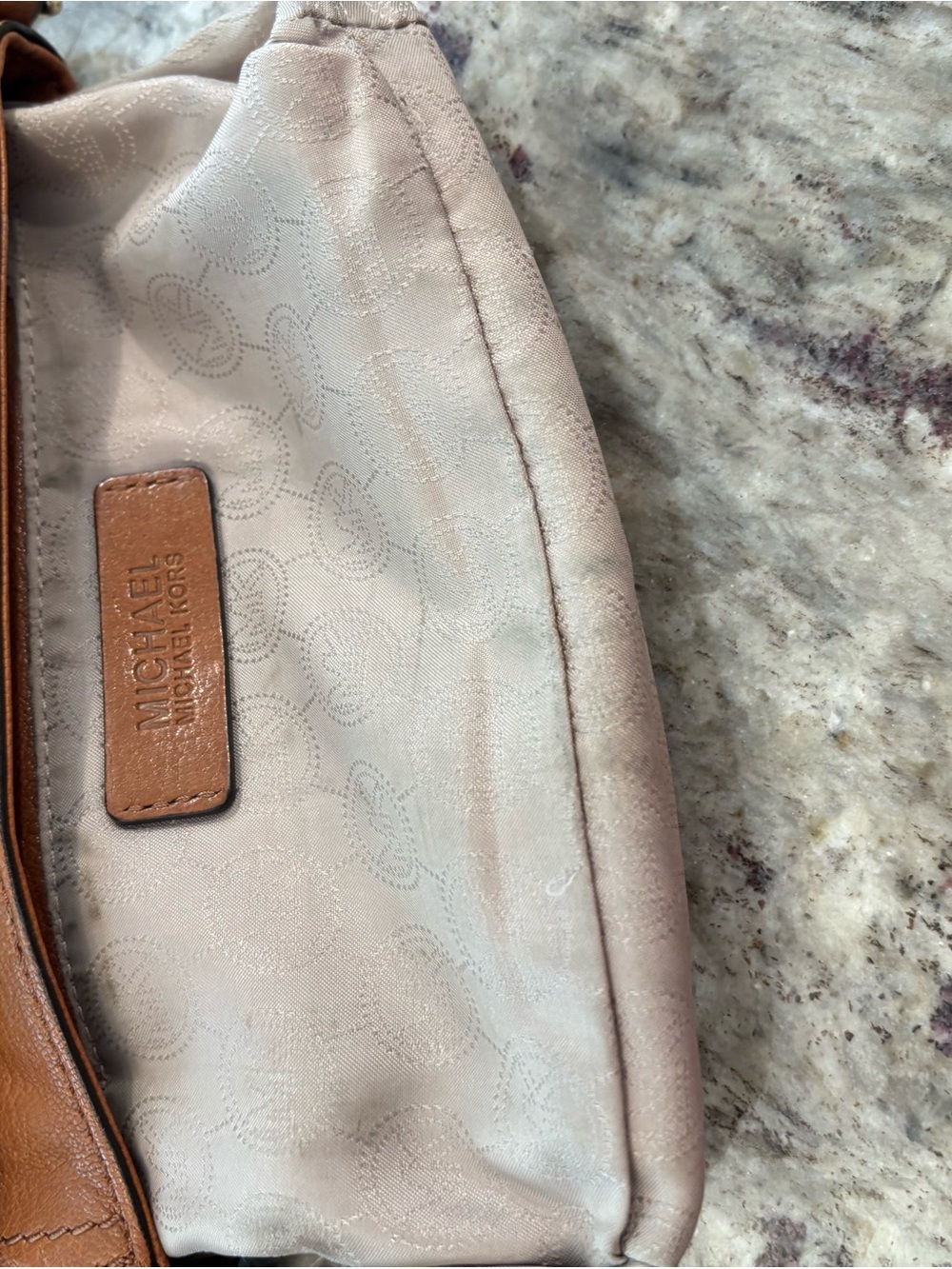 Michael Kors Tan Leather Crossbody with Gold Hardware - Picture 8 of 14